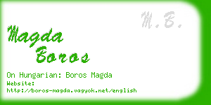 magda boros business card